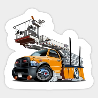 Cartoon Platform Lift Truck Sticker